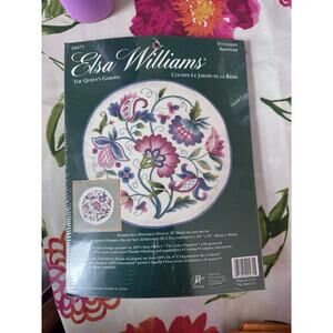 Elsa Williams Stitchery THE QUEEN'S GARDEN Pillow Kit 00475 Michael LeClair NEW!